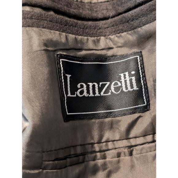 Lanzetti Army Green Cashmere & Wool Blend Lined Men's Sports Coat Size 42R - Picture 5 of 10